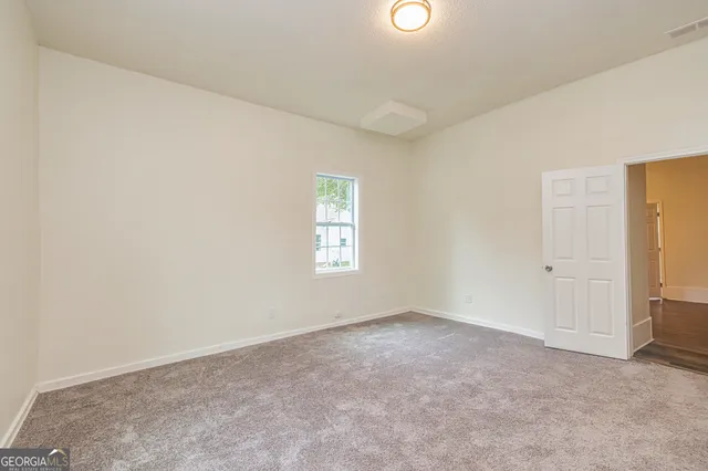 an empty room with a window