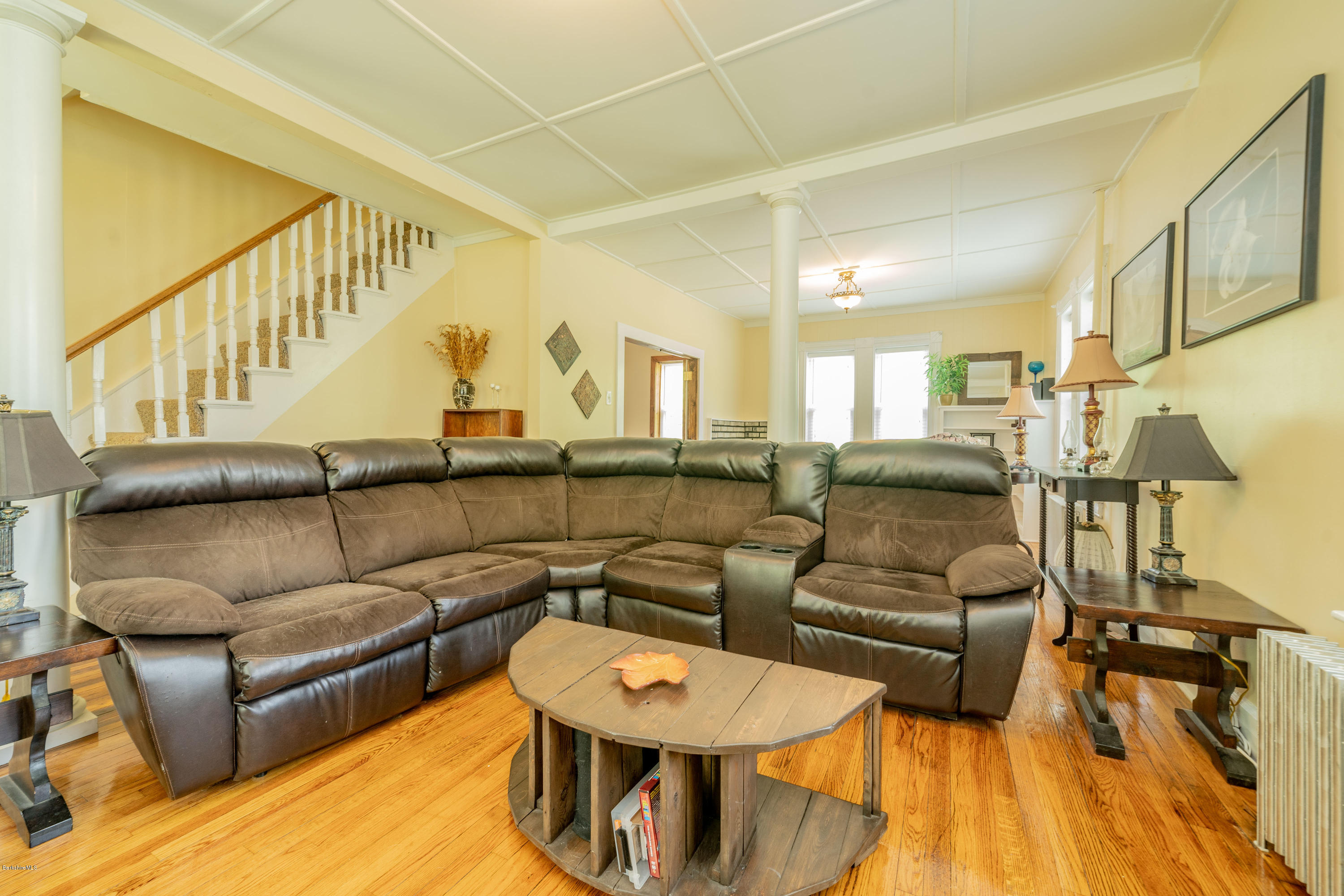 22 Wade Inn Road Becket, MA 01223 - Photo 14 of 32 a living room with furniture and a wooden floor