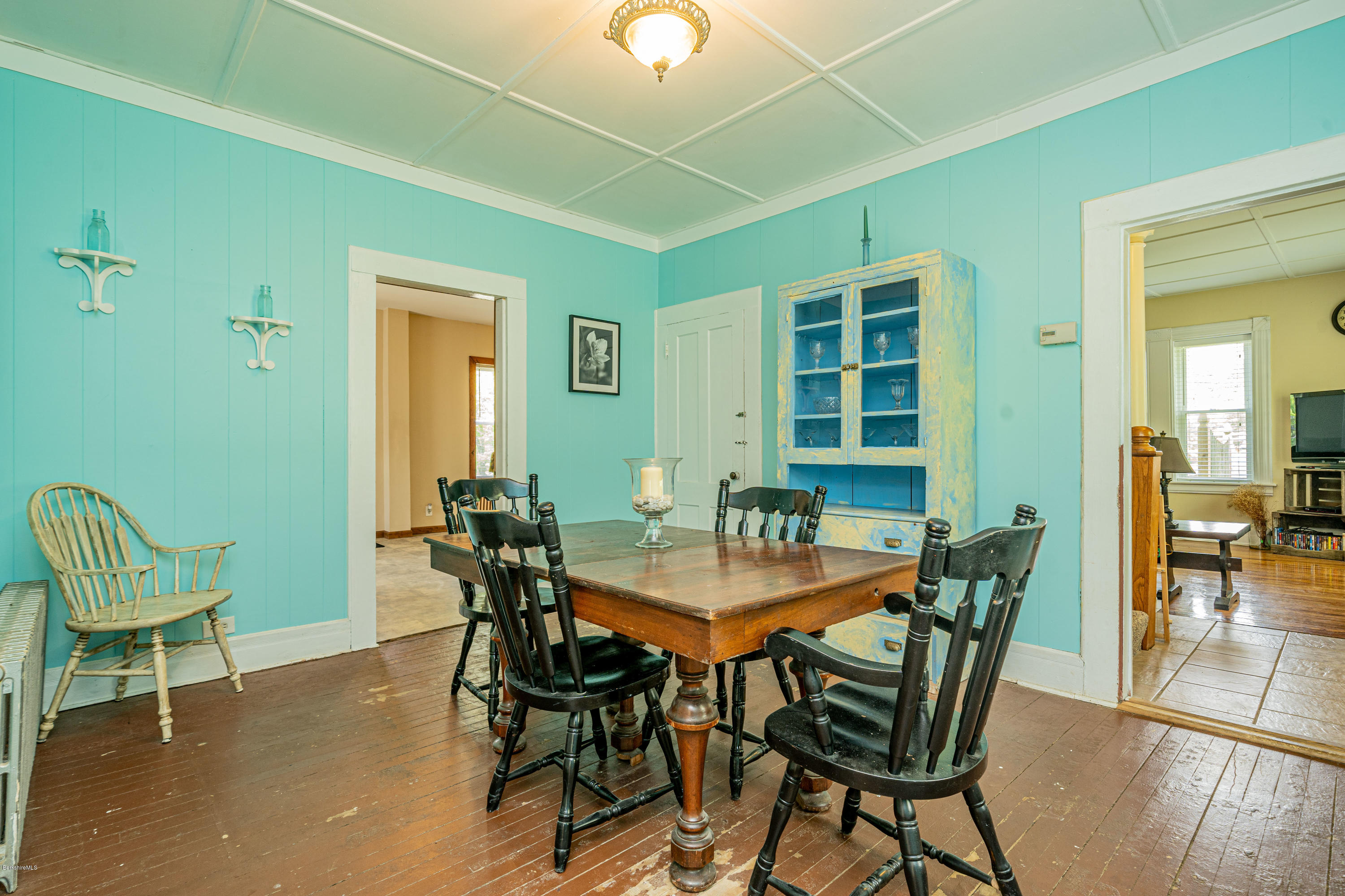 22 Wade Inn Road Becket, MA 01223 - Photo 10 of 32 a view of a dining room with furniture and wooden floor