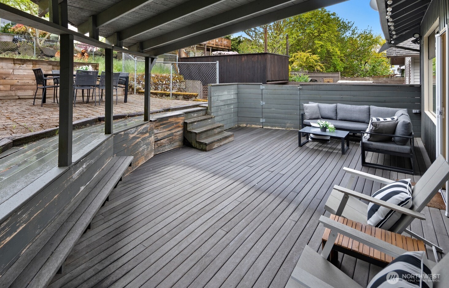 4522 3rd Avenue Northwest Seattle, WA 98107 - Photo 27 of 30 a view of a chairs in the deck