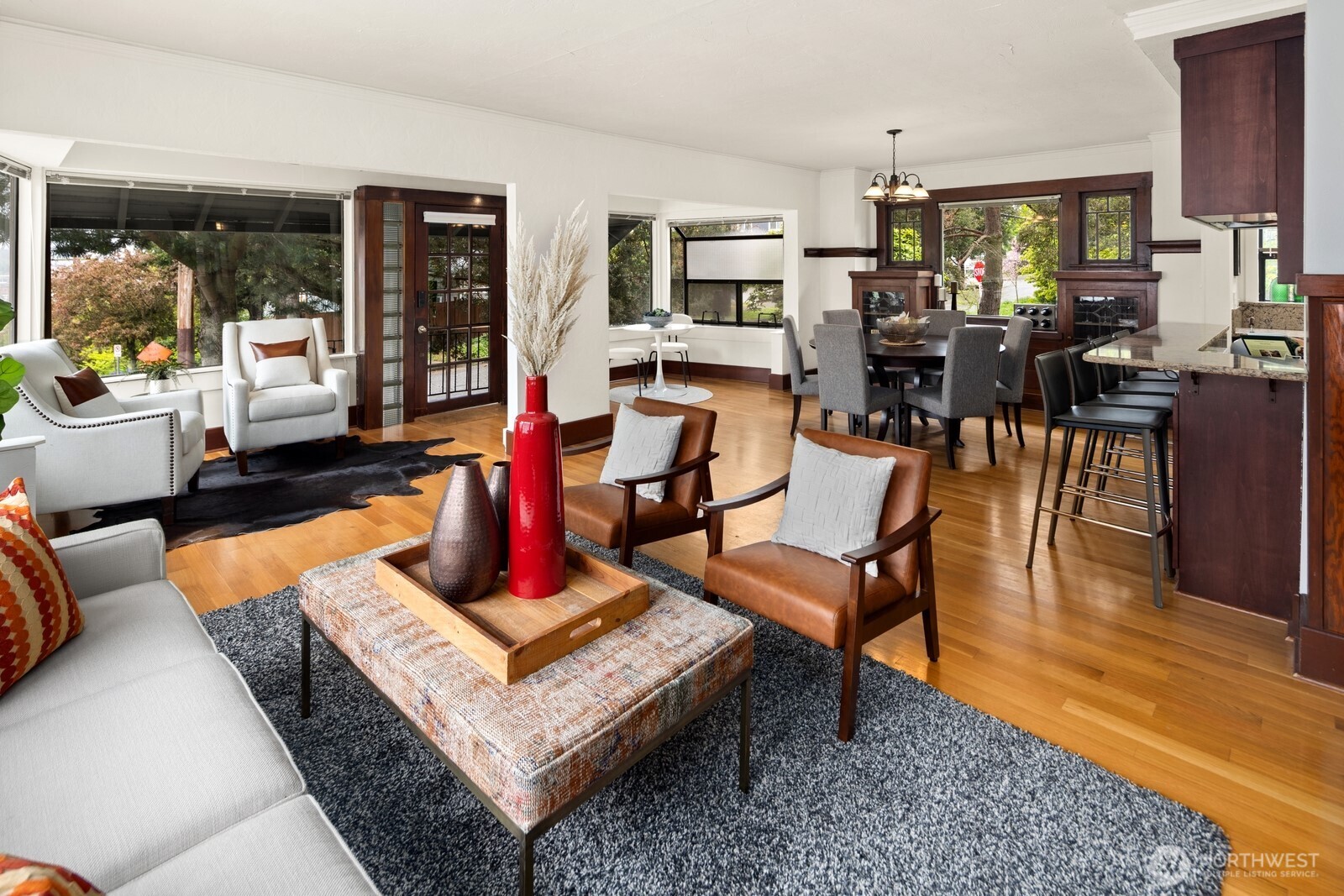4522 3rd Avenue Northwest Seattle, WA 98107 - Photo 8 of 30 a living room with furniture and a rug