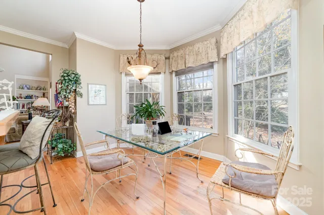 a view of a dining room and livingroom
