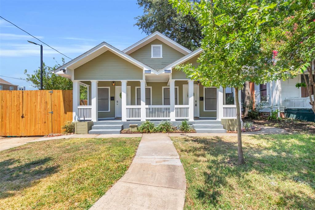 4121 Junius Street, Unit 4123 Dallas, TX 75246 - Photo 1 of 23 a front view of a house with a yard