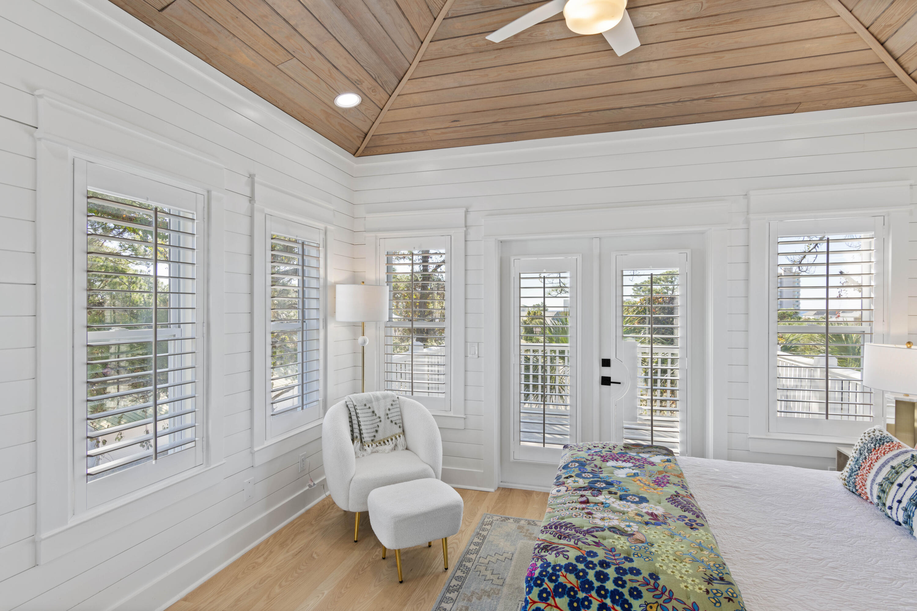 27 Old Mill Road Santa Rosa Beach, FL 32459 - Photo 29 of 43 a bedroom with furniture and a large window