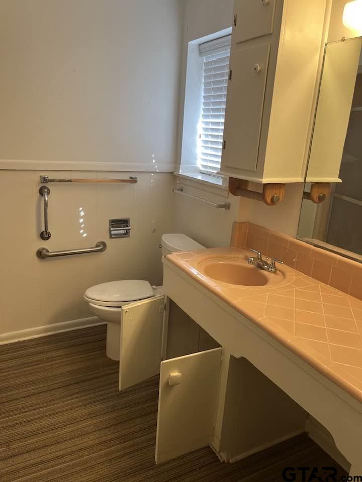 2806 North Glass Avenue Tyler, TX 75702 - Photo 9 of 25 a bathroom with a sink and a toilet
