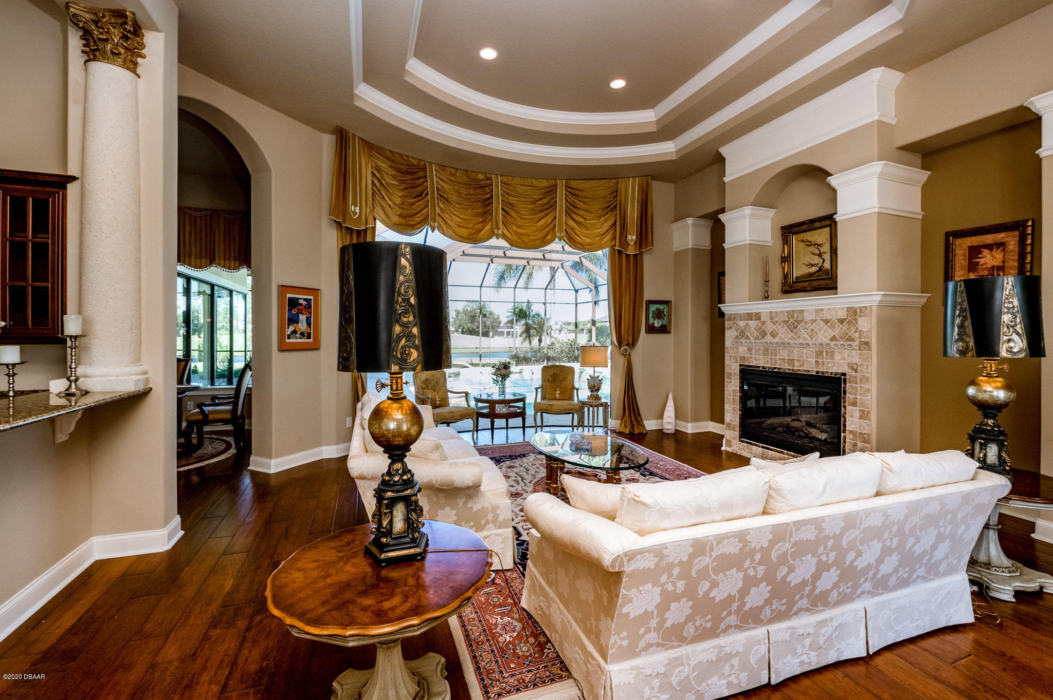 1338 Redbourne Lane Ormond Beach, FL 32174 - Photo 13 of 76 Living Room with Fireplace