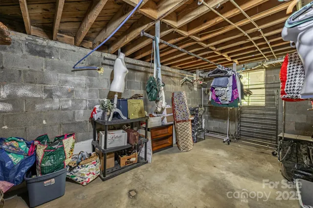 a view of storage and utility room