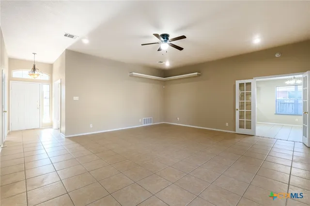 a view of an empty room