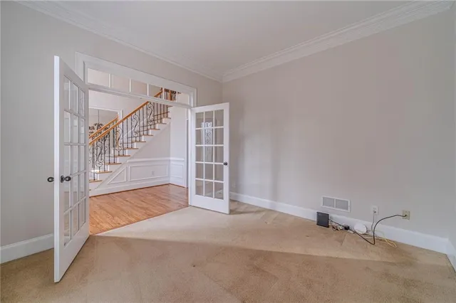 a bathroom with a sink vanity and a mirror