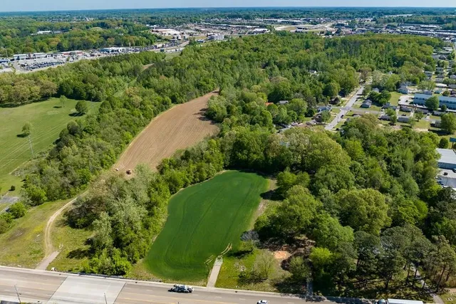 a view of a garden with a street sign