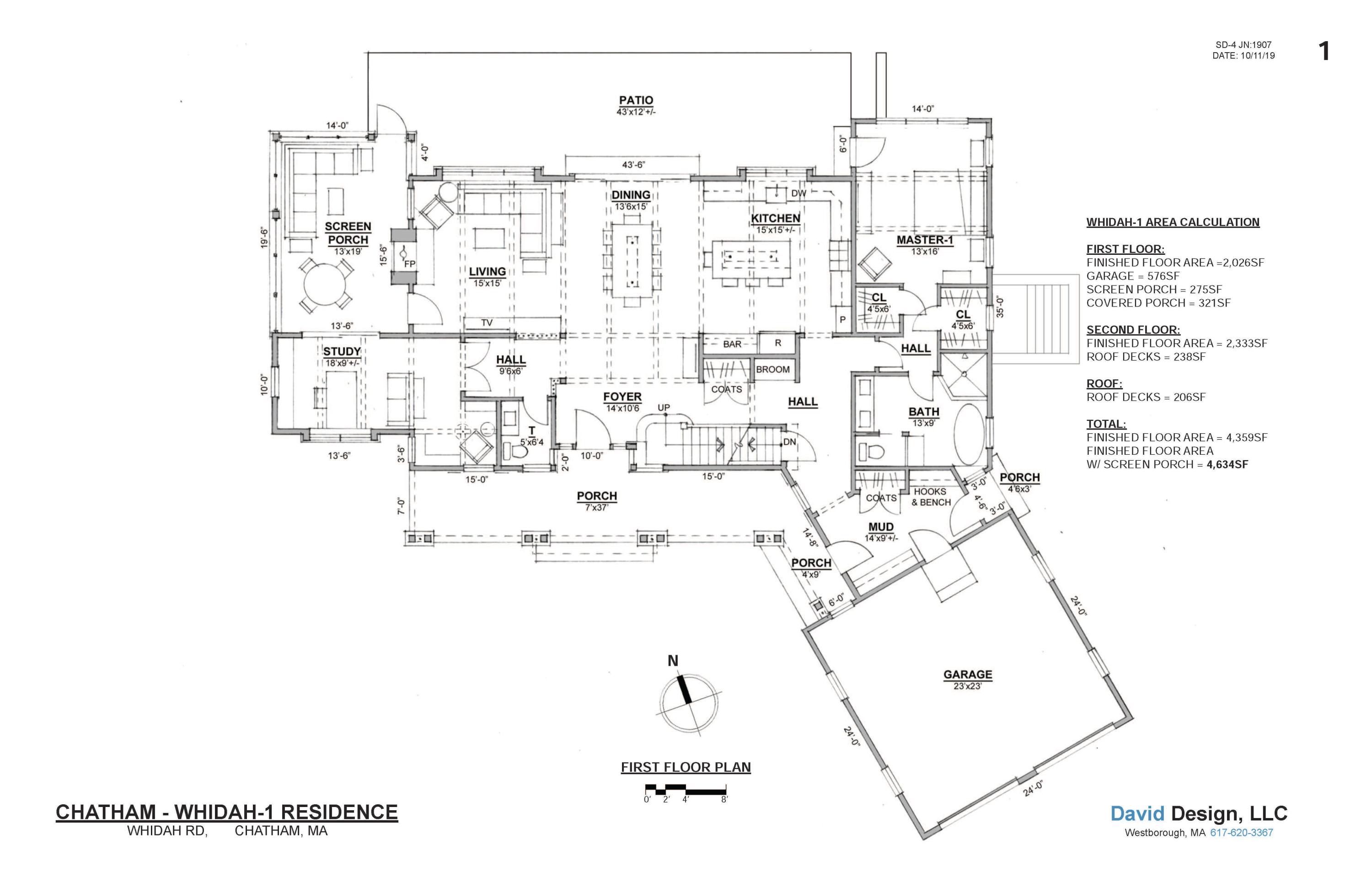 148 Whidah Road Chatham, MA 02650 - Photo 10 of 11 148 Whidah FIRST FLOOR PLAN