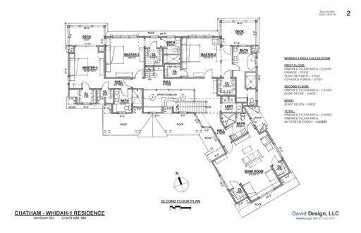 148 Whidah Road Chatham, MA 02650 - Photo 11 of 11 148 Whidah SECOND FLOOR PLANS