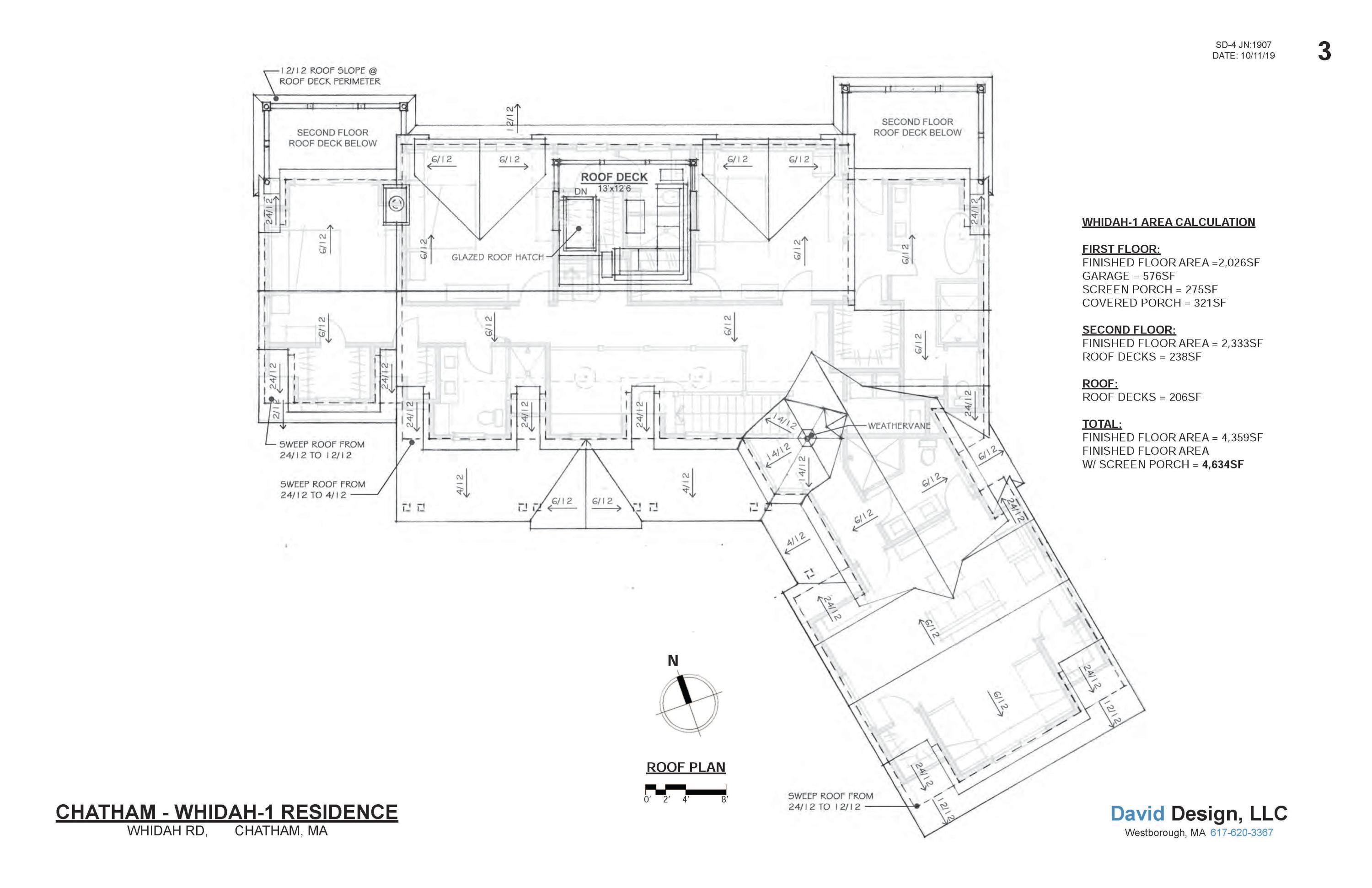 148 Whidah Road Chatham, MA 02650 - Photo 8 of 11 148 Whidah ROOF PLAN