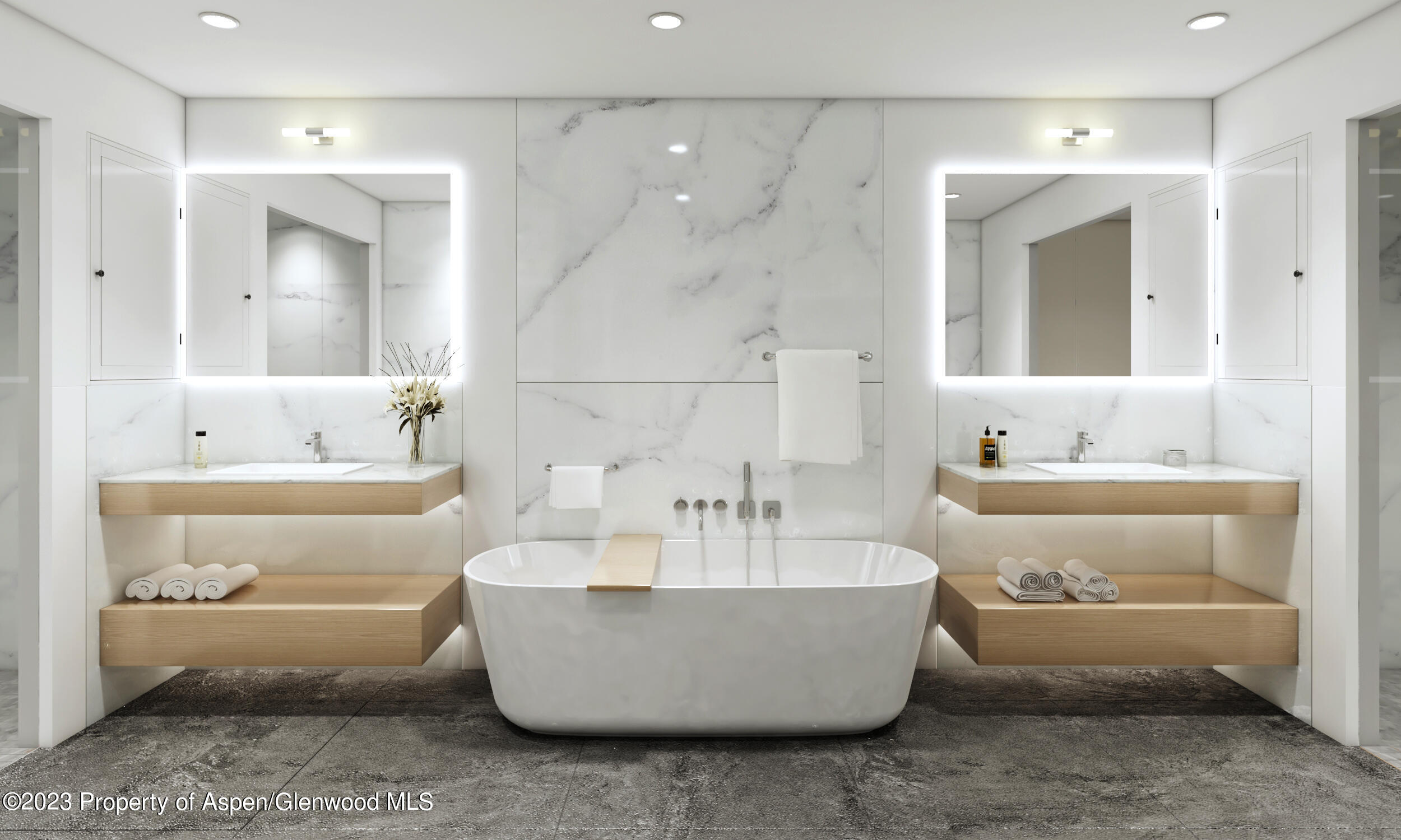 101 Willow Road, Unit 201 Basalt, CO 81621 - Photo 7 of 14 a bathroom with a white tub a sink and mirror
