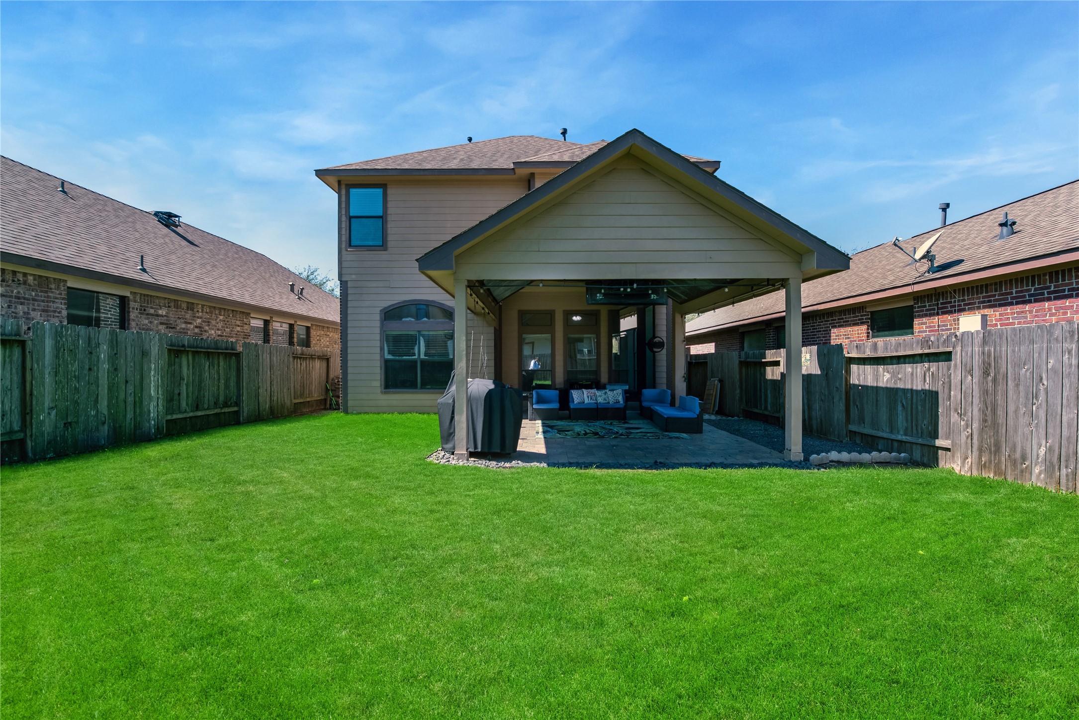 25118 Andris Lane Spring, TX 77386 - Photo 35 of 42 a view of an house with backyard porch and furniture