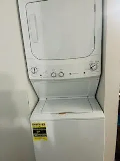 a close up view of washer and dryer