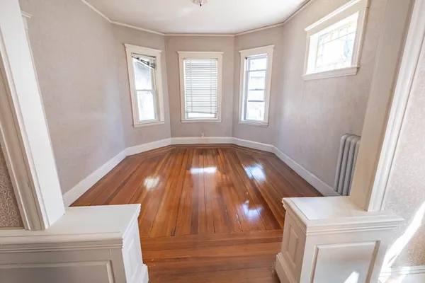 a view of an entryway with a window
