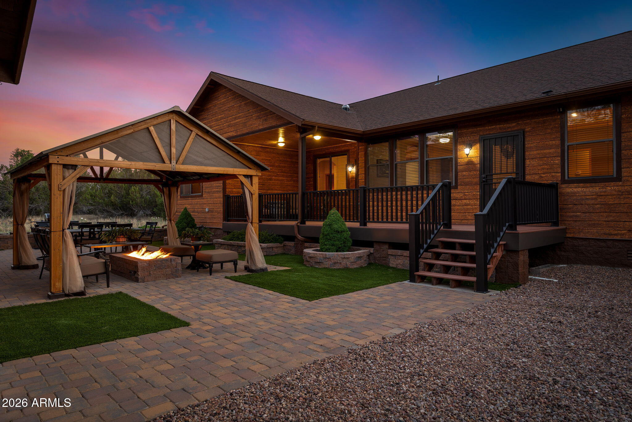 2868 South Meadow Road Heber, AZ 85928 - Photo 39 of 63 a view of a house with backyard and porch