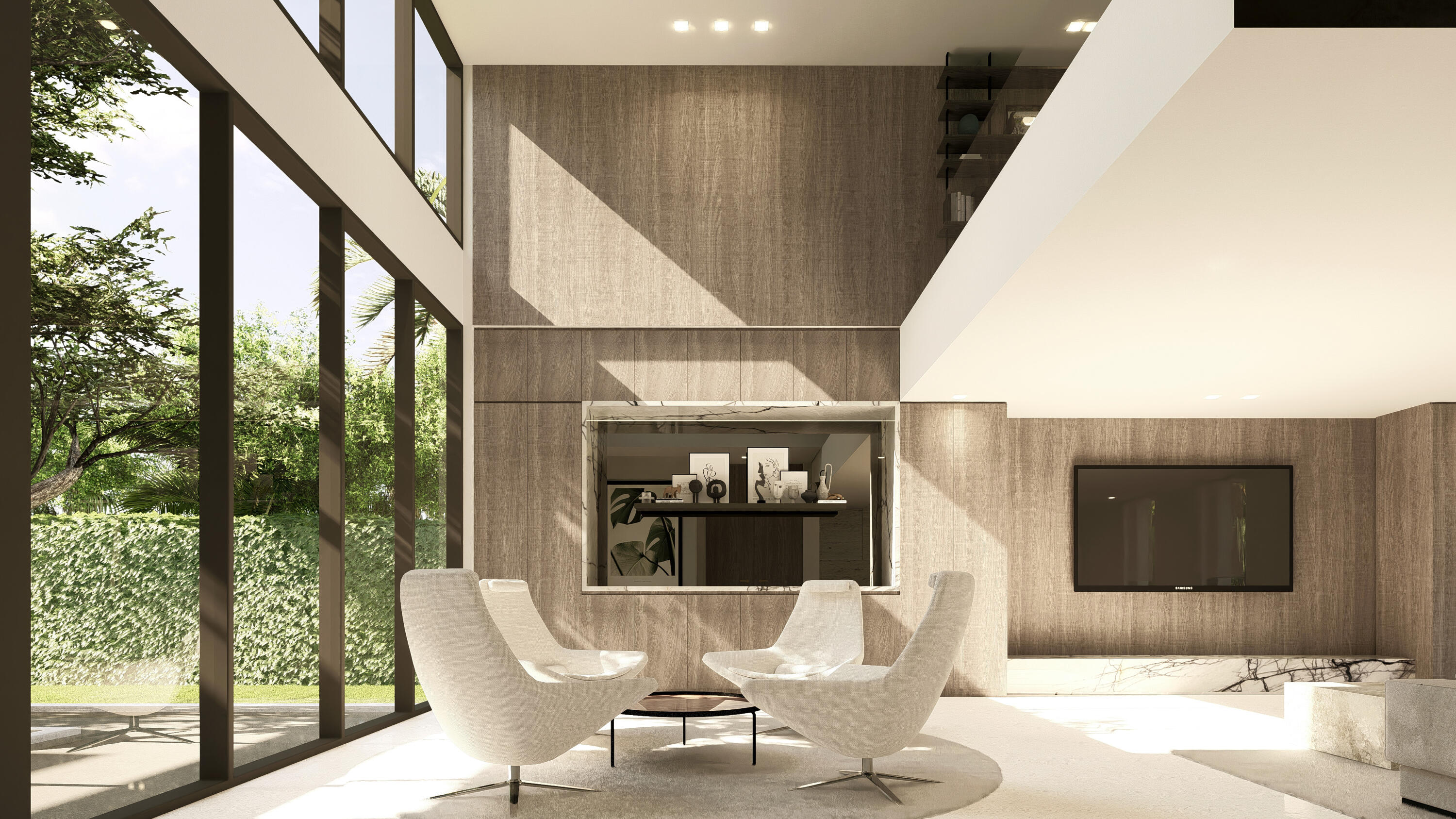 1351 Cocoanut Road Boca Raton, FL 33432 - Photo 4 of 9 a living room with furniture and a floor to ceiling window