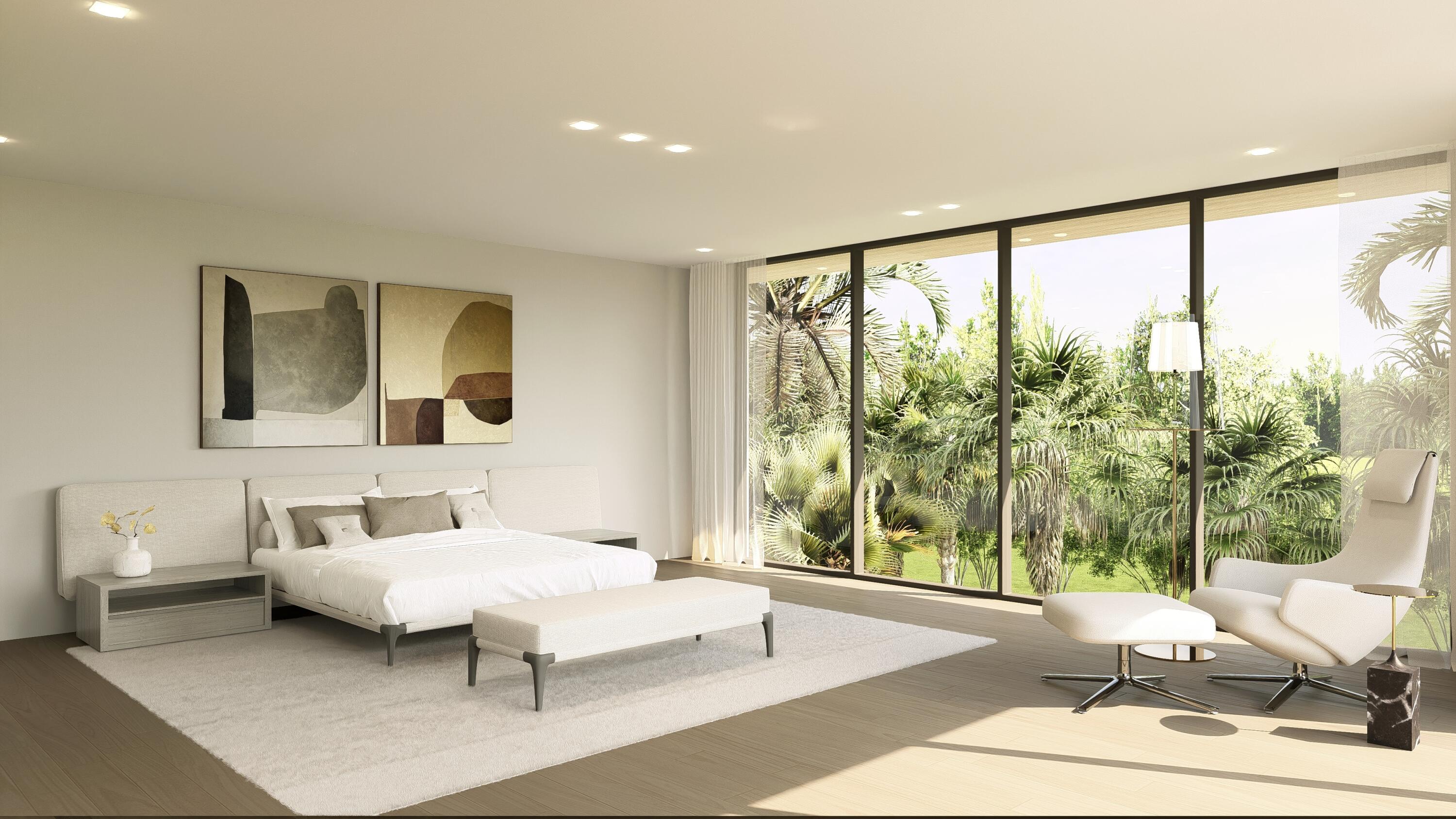 1351 Cocoanut Road Boca Raton, FL 33432 - Photo 7 of 9 a spacious bedroom with a bed and glass window