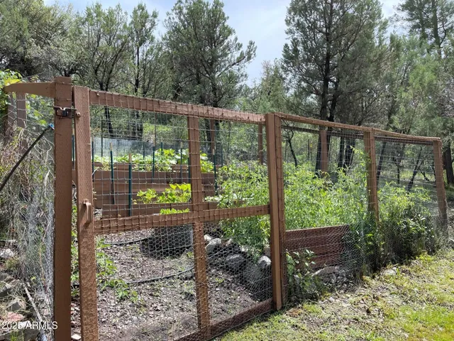 a view of a backyard of the house