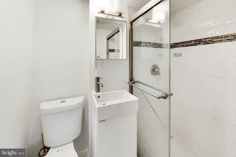 a view of small space with racks on the wall