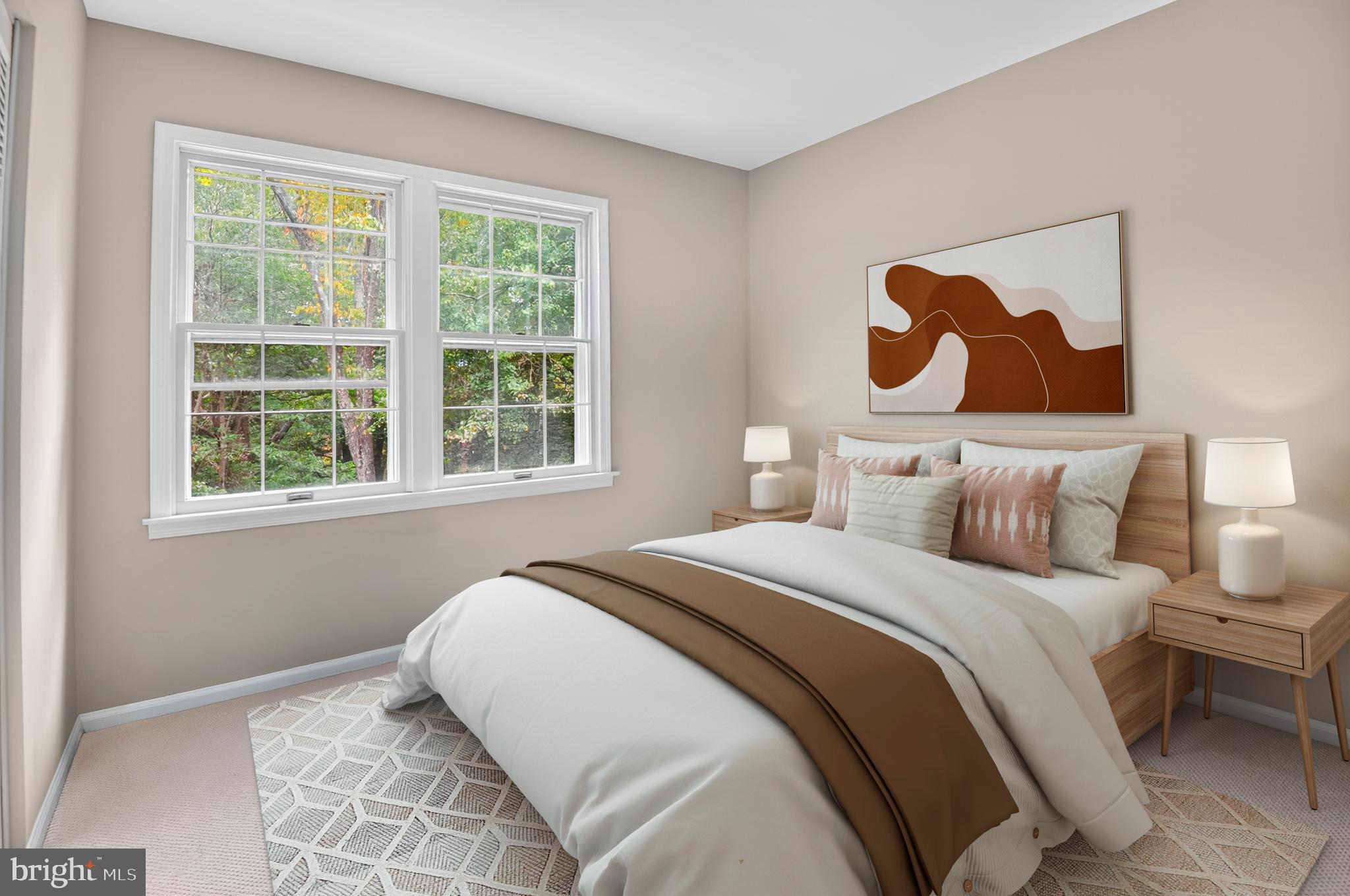 5 Turnham Court Gaithersburg, MD 20878 - Photo 22 of 56 a bedroom with a bed and a painting on the wall
