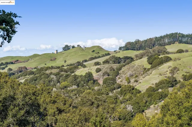 a view of a mountain with an outdoor space