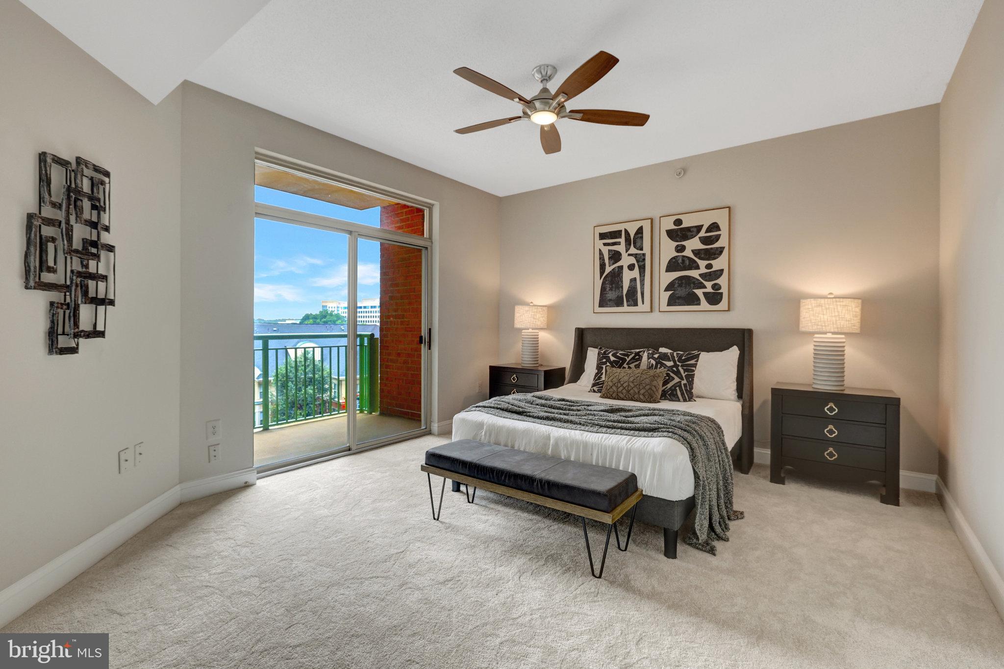 11776 Stratford House Place, Unit 601 Reston, VA 20190 - Photo 22 of 58 Primary bedroom with private balcony