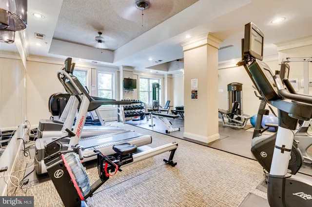 a view of a patio with table and chairs potted plants