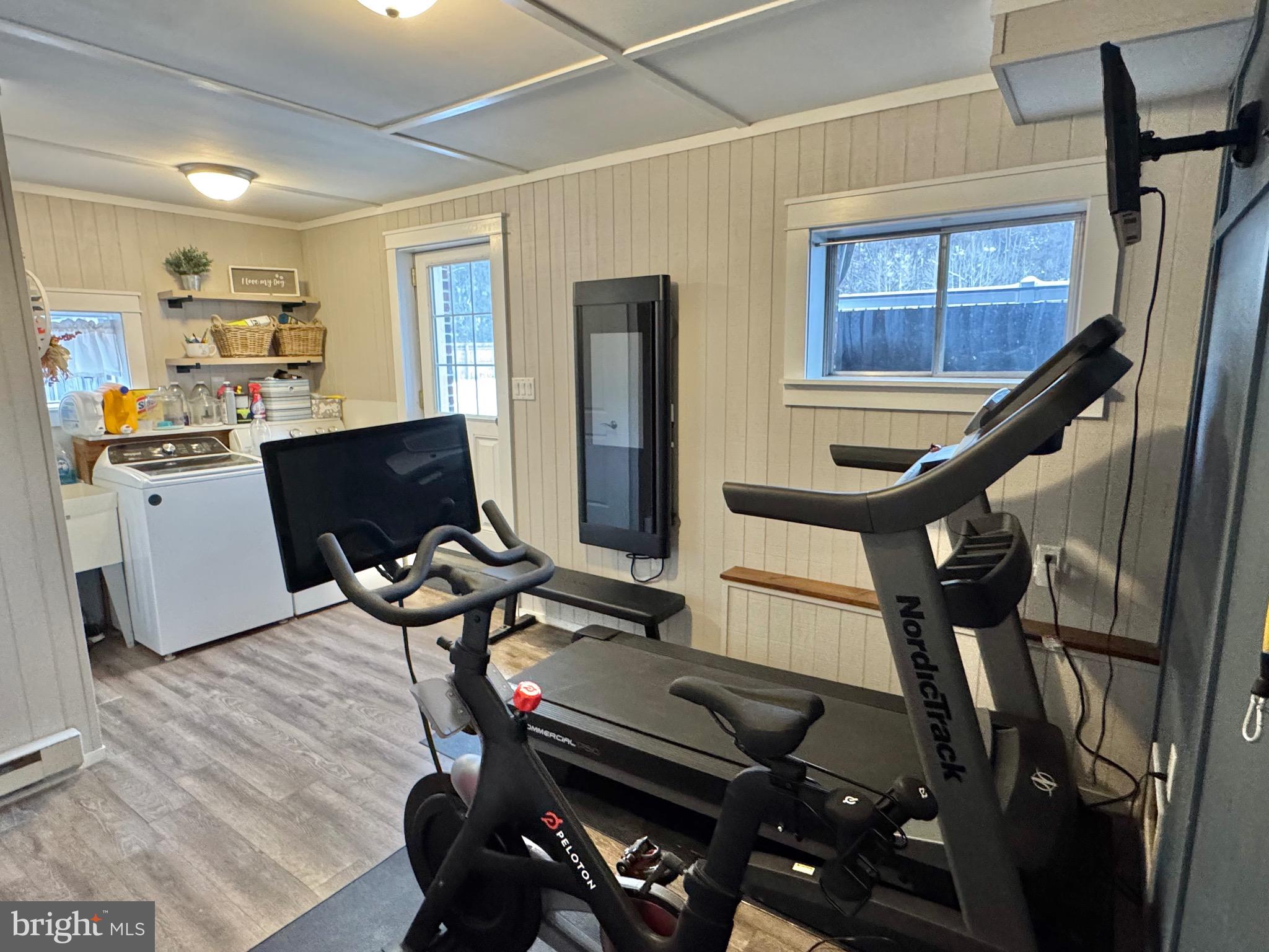 699 Honey Creek Road Reedsville, PA 17084 - Photo 14 of 26 a view of workspace with wooden floor and windows