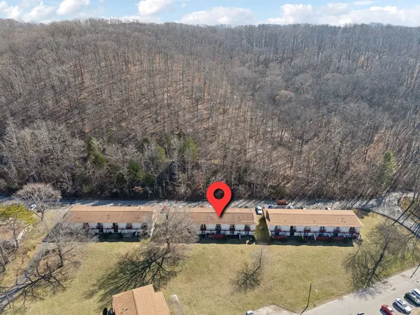 a view of a road with a yard