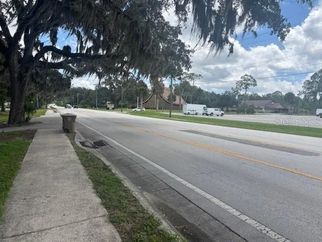 an outdoor view with garden