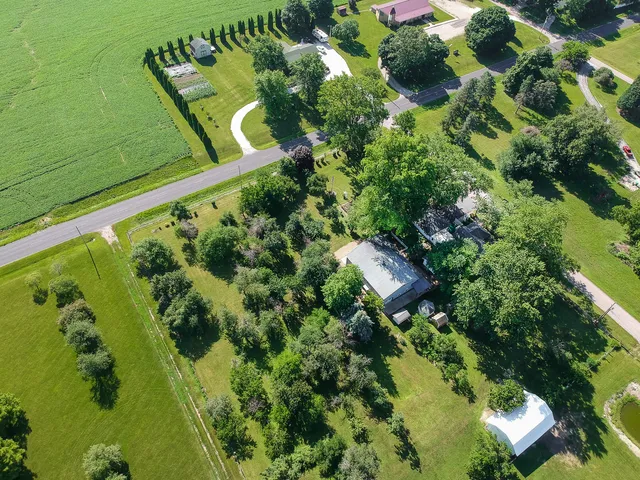 a house view with a garden space
