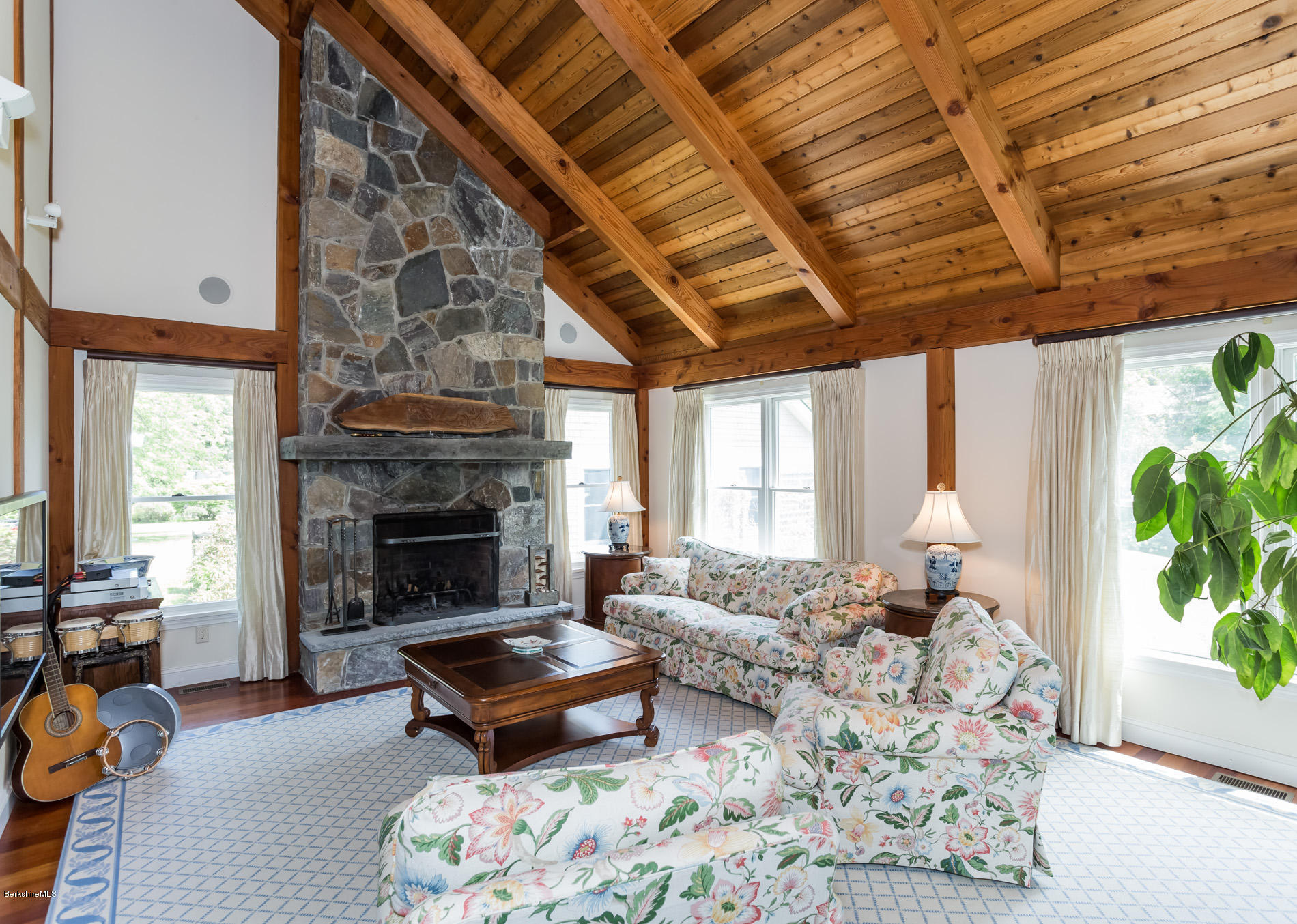 305 Moreau Road Tolland, MA 01034 - Photo 19 of 49 a living room with furniture and a fireplace
