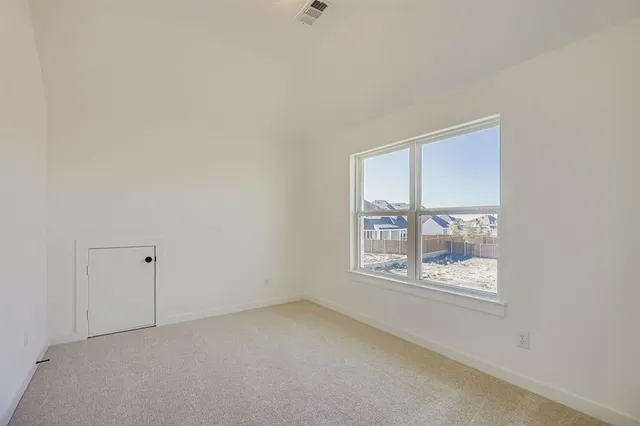 an empty room with a window