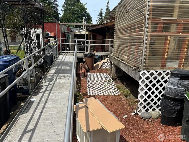 a view of a plants with a tree