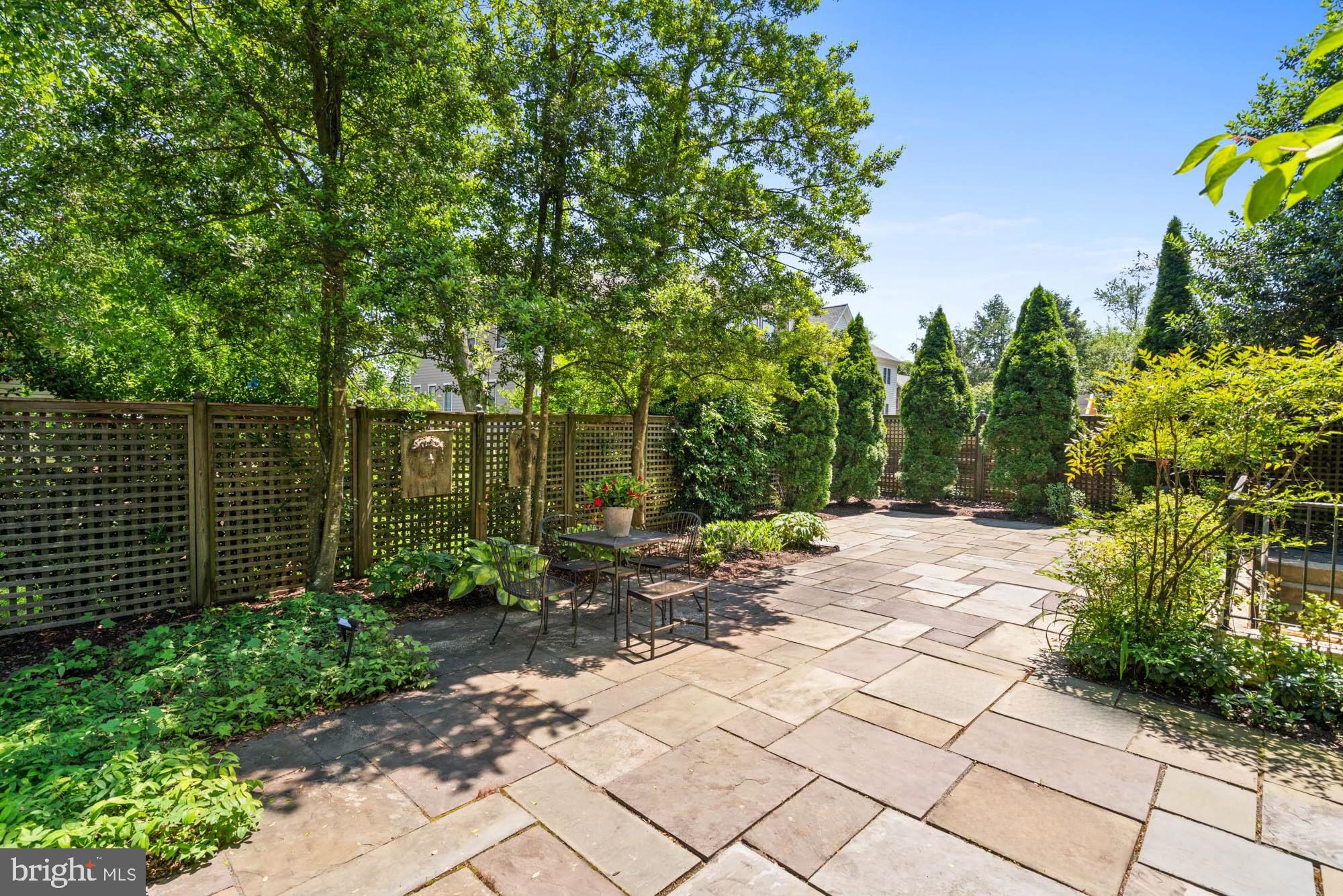 1249 Beverly Road McLean, VA 22101 - Photo 46 of 48 Slate Entertaining Terrace with Beautiful Gardens