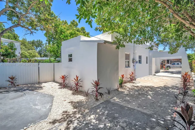 a backyard of a house