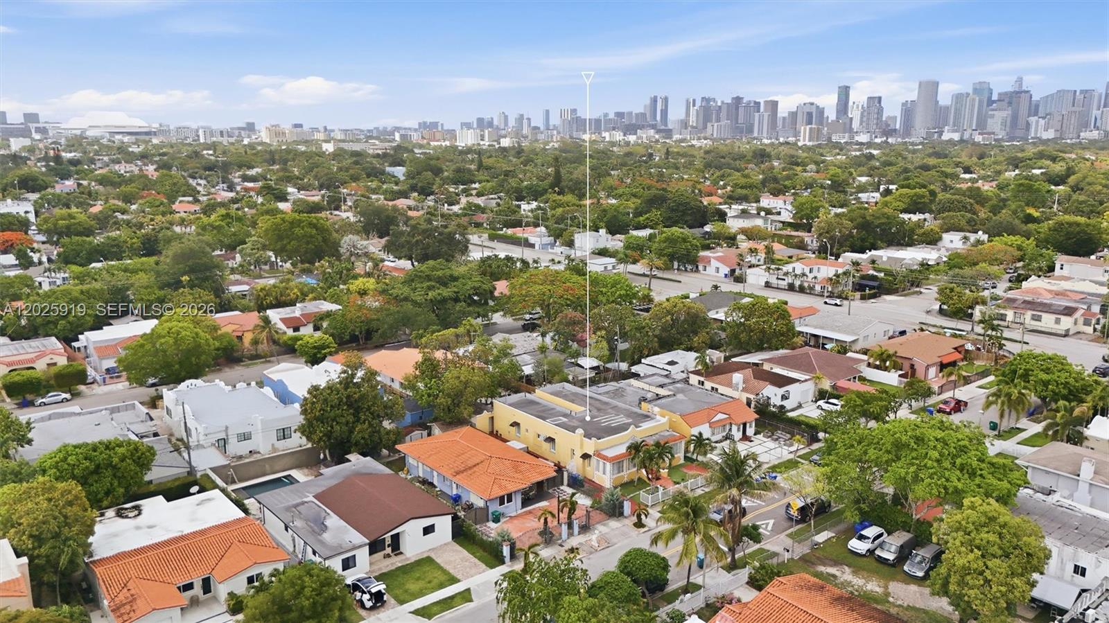 1743 Southwest 17th Street, Unit 1 Miami, FL 33145 - Photo 32 of 32 an aerial view of residential houses with city view