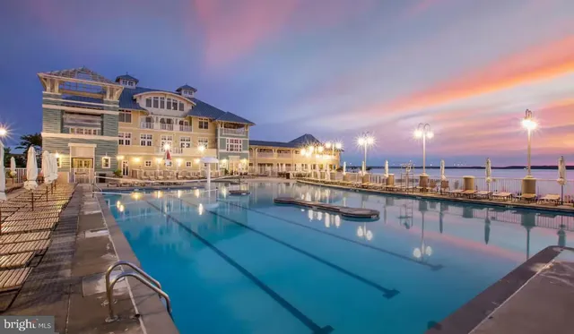 a view of a swimming pool and outdoor space