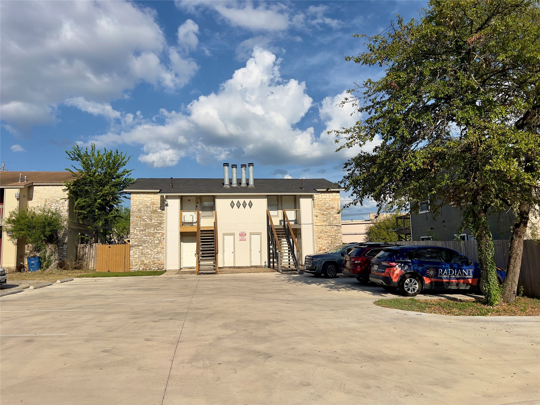 9901 Roxanna Drive, Unit D Austin, TX 78748 - Photo 1 of 1 a car parked in front of a building