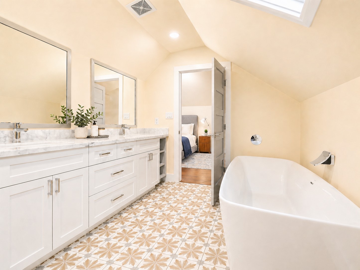 2302 Ruth Street Houston, TX 77004 - Photo 15 of 18 Above the soaking tub, natural light flows in from a skylight.