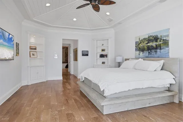 a view of a city and ocean view