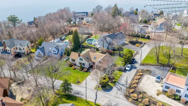an aerial view of multiple house