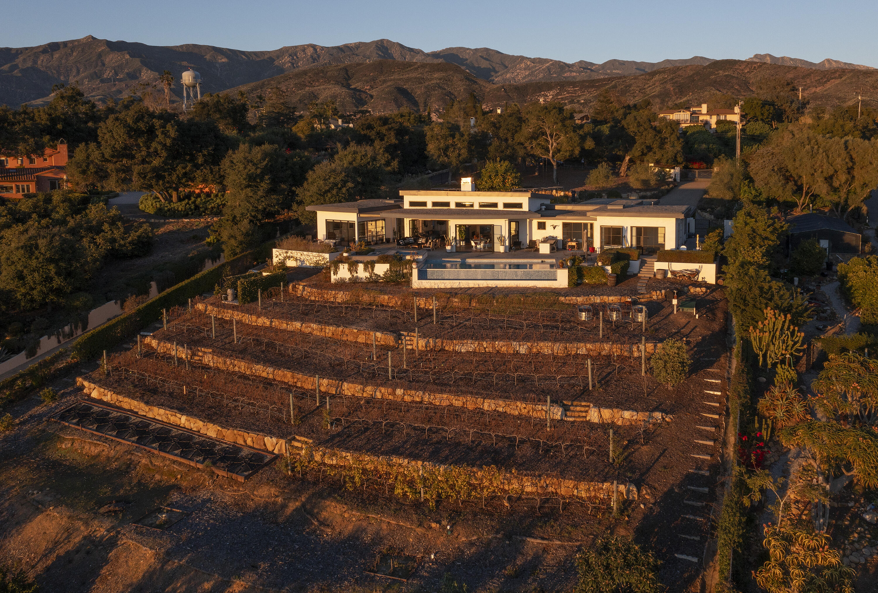 7373 Shepard Mesa Road Carpinteria, CA 93013 - Photo 3 of 25 North Aerial/ Vineyard