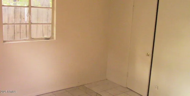 an empty room with a window