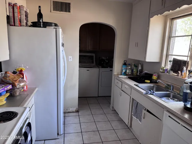 a close view of washer and dryer