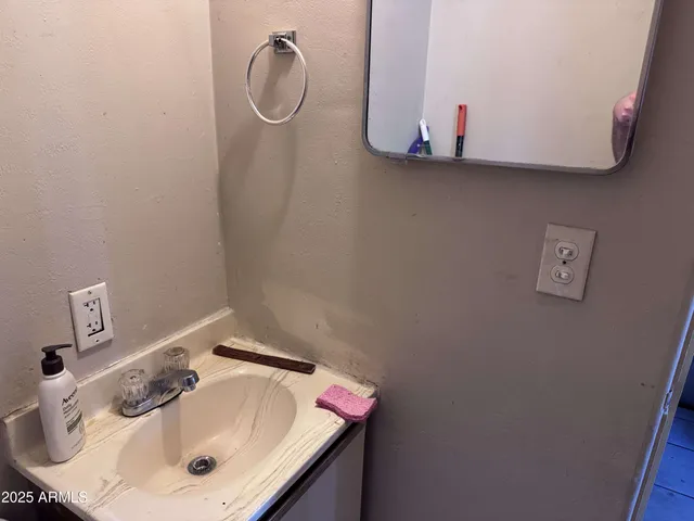 a bathroom with a sink and a toilet