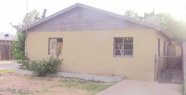 a front view of a house